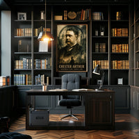 Chester A. Arthur 21st President of the United States Double Exposure Poster