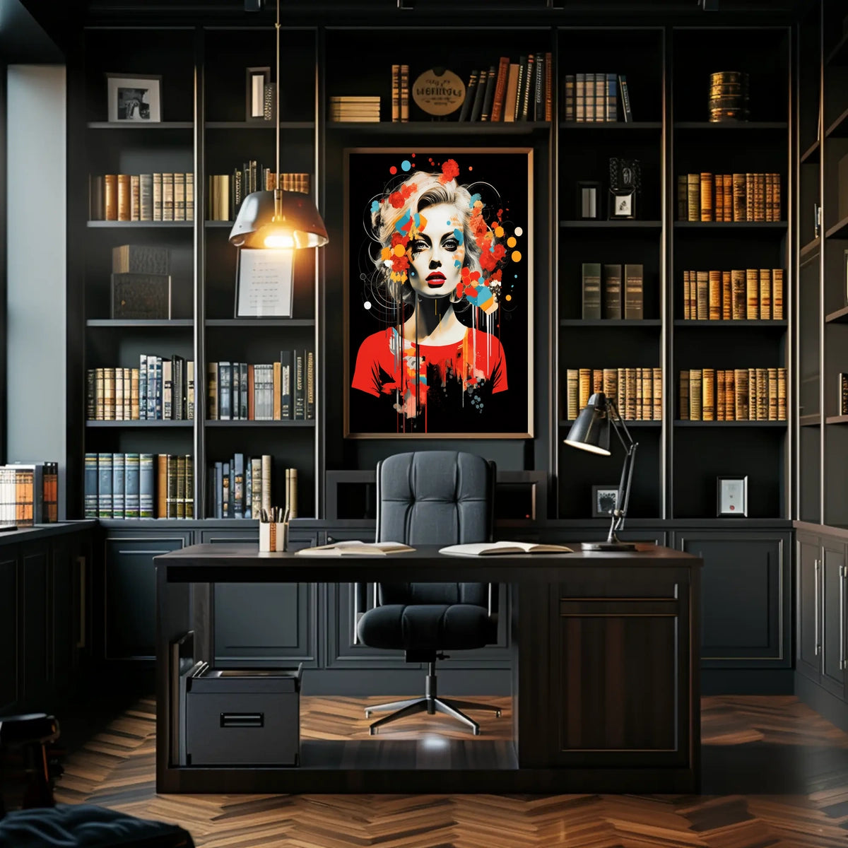 Vibrant Woman Abstract Art: Bold and Artistic Poster