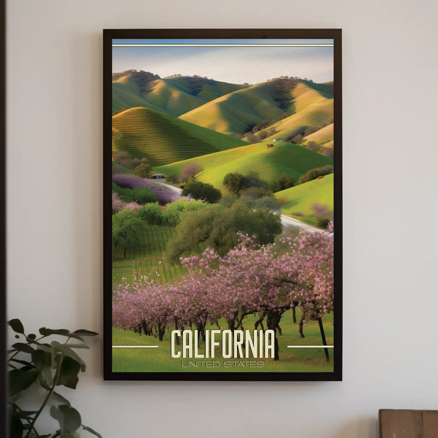 California Vineyard Vintage Poster