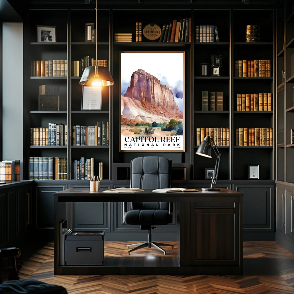 Capitol Reef Watercolor Wall Art Poster