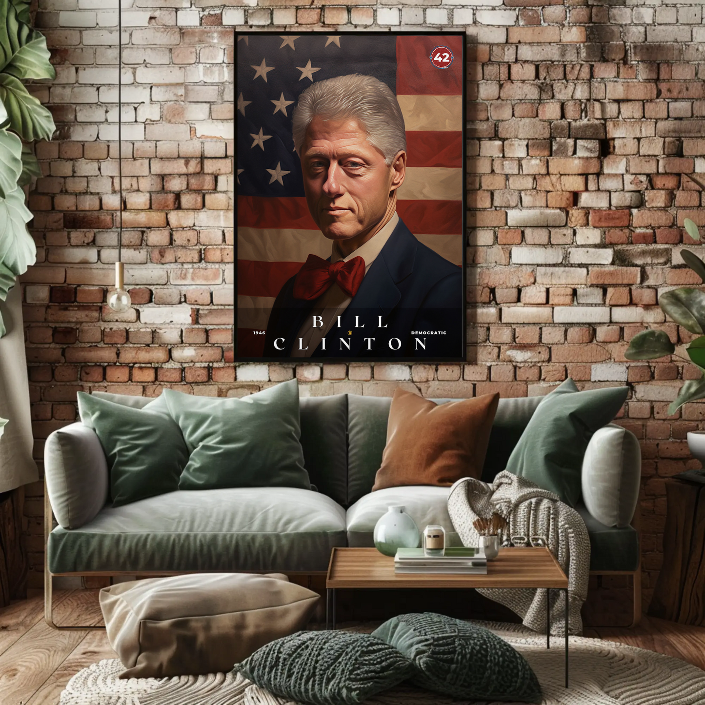Bill Clinton 42nd President Of The United States Portrait