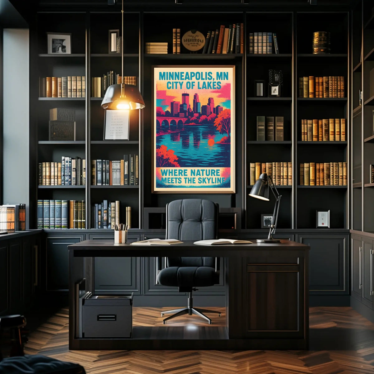 Minneapolis, MN City of Lakes Poster