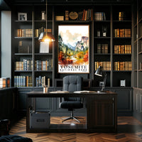 Yosemite Watercolor Wall Art Poster
