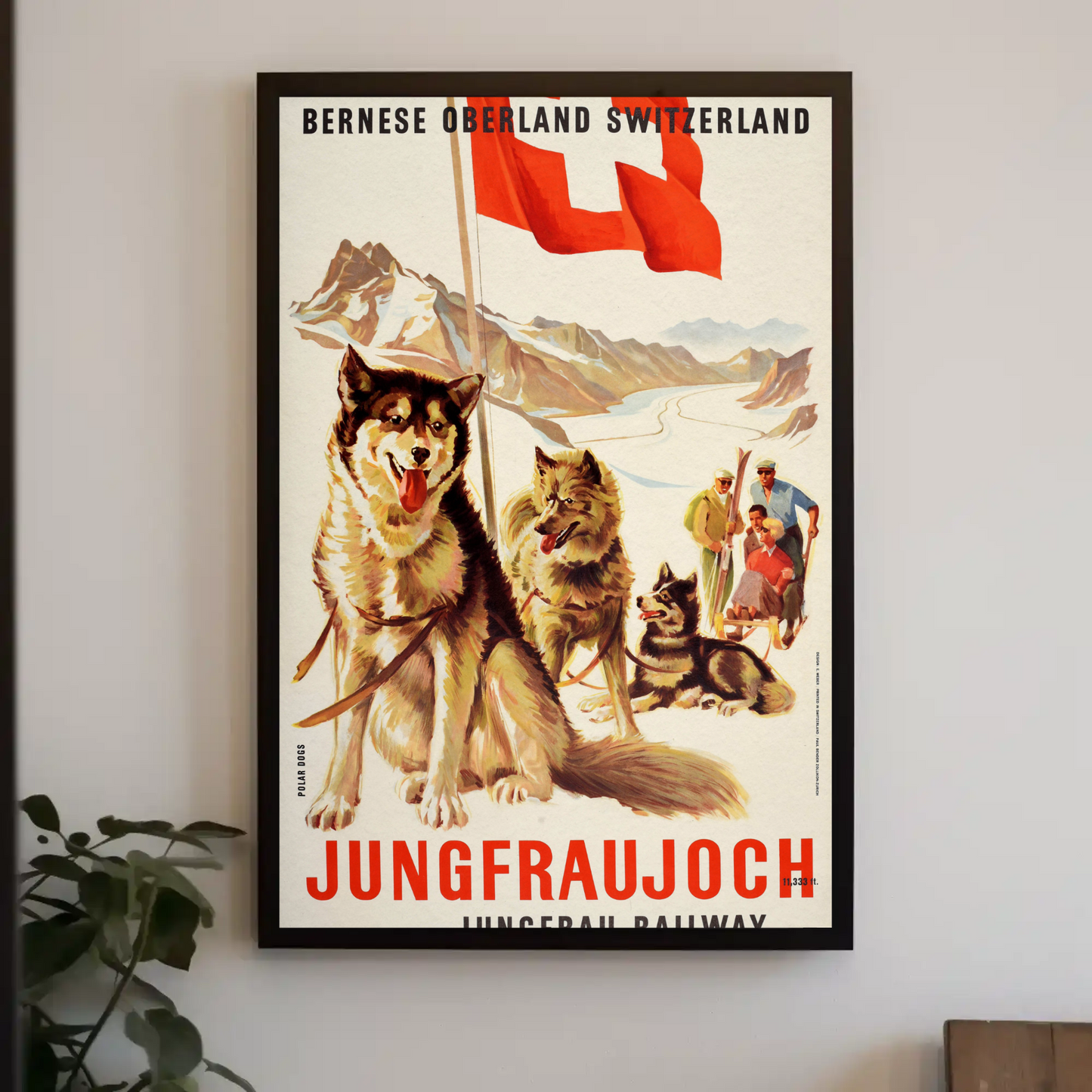 Jungfraujoch Jungfrau Railway Vintage Poster