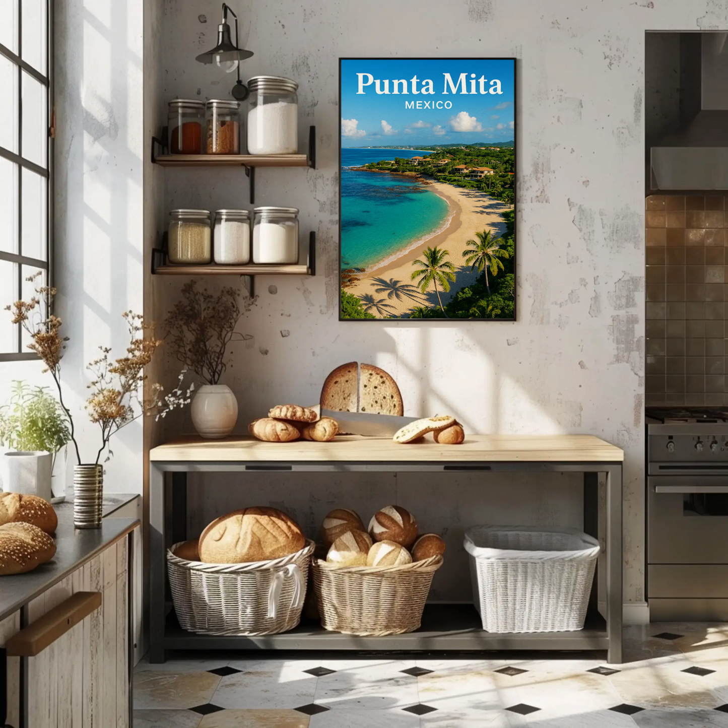 Punta Mita Mexico Coastline Villas Travel Poster