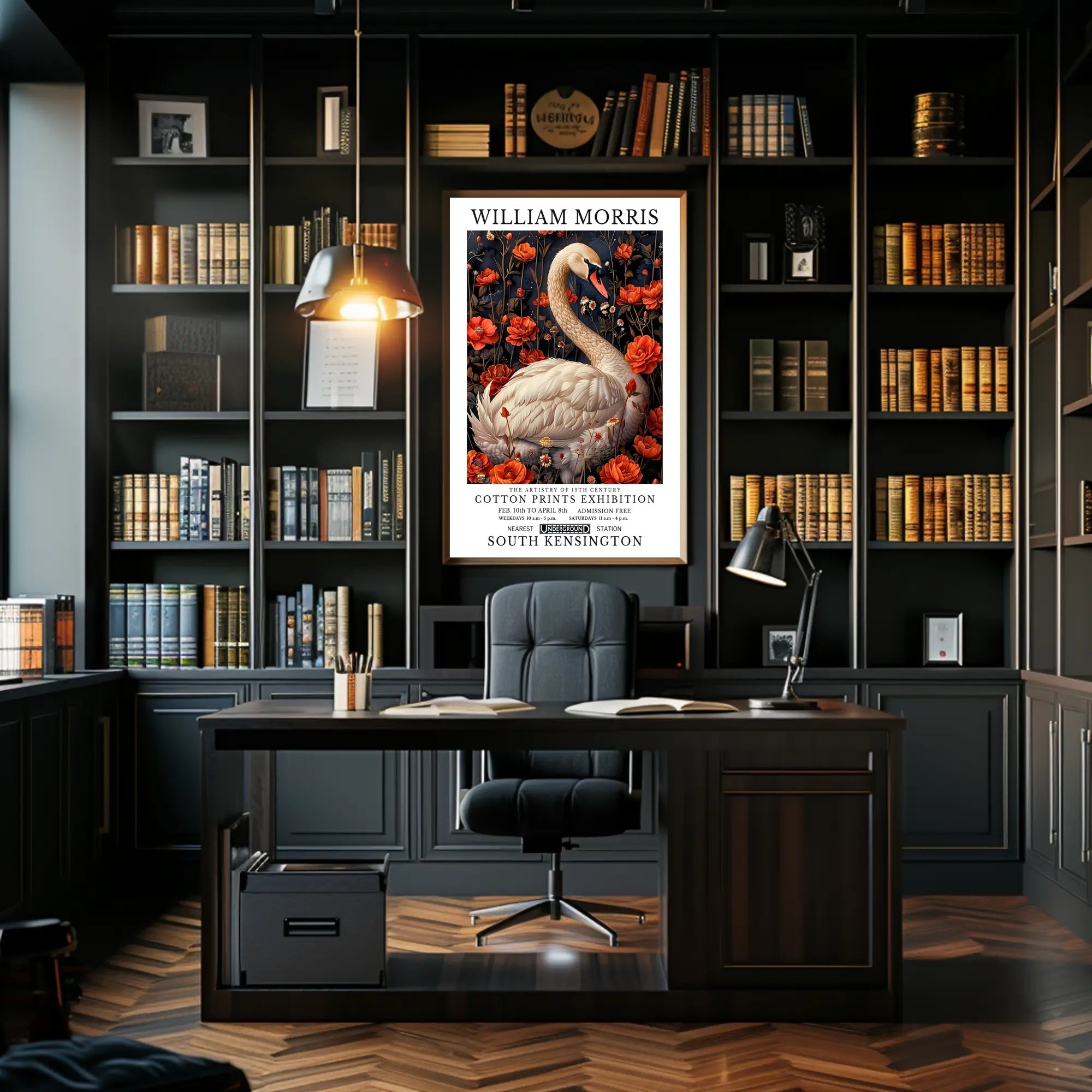 William Morris Exhibition Vintage Art Poster