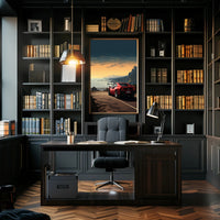 Sunset Drive Along the Coast Poster PosterGoat