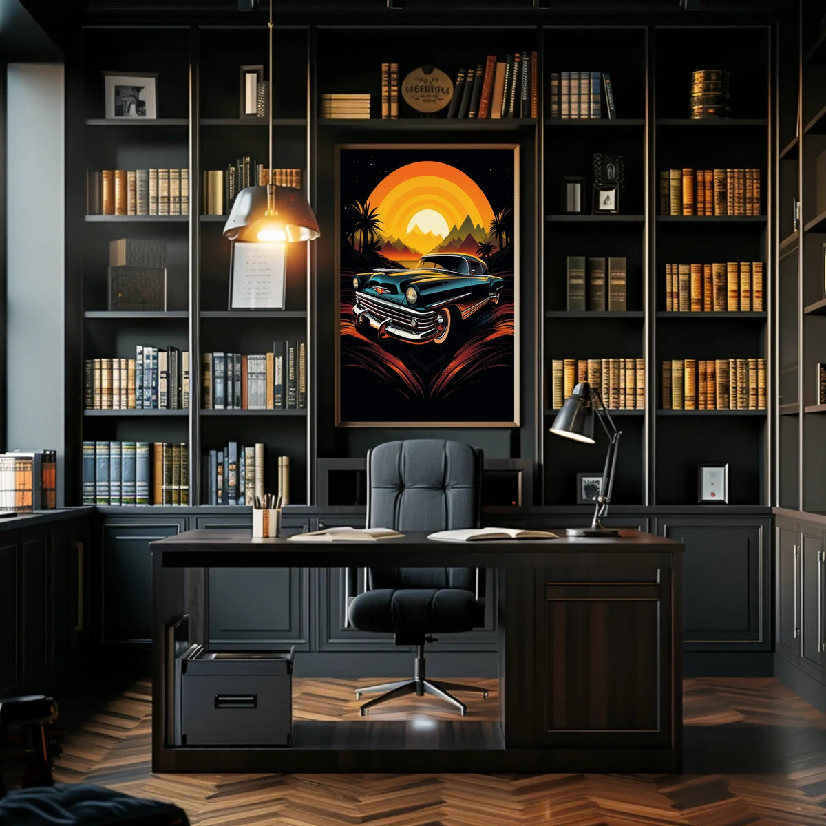 Retro Sunset Drive Poster