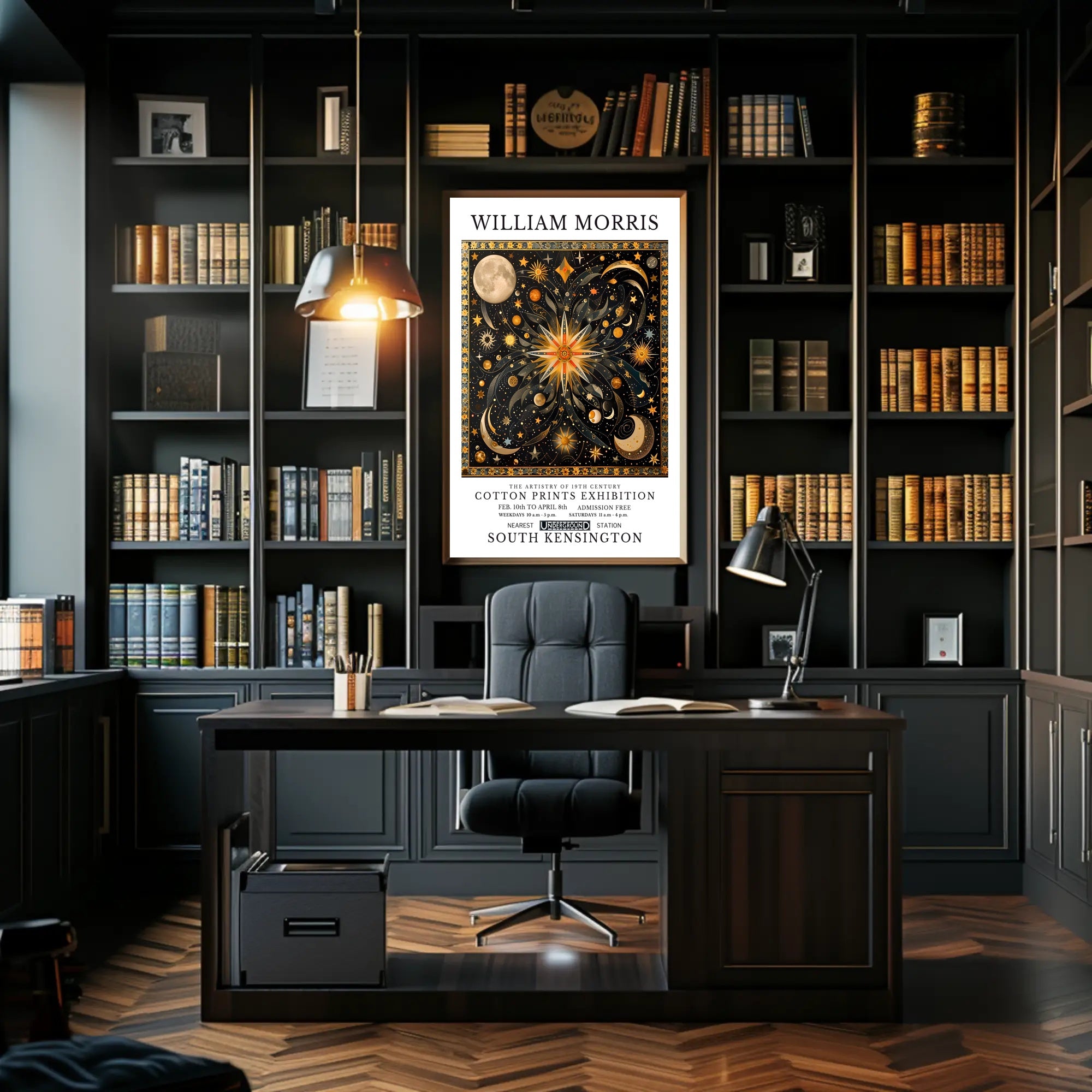 William Morris Cotton Prints Exhibition Poster