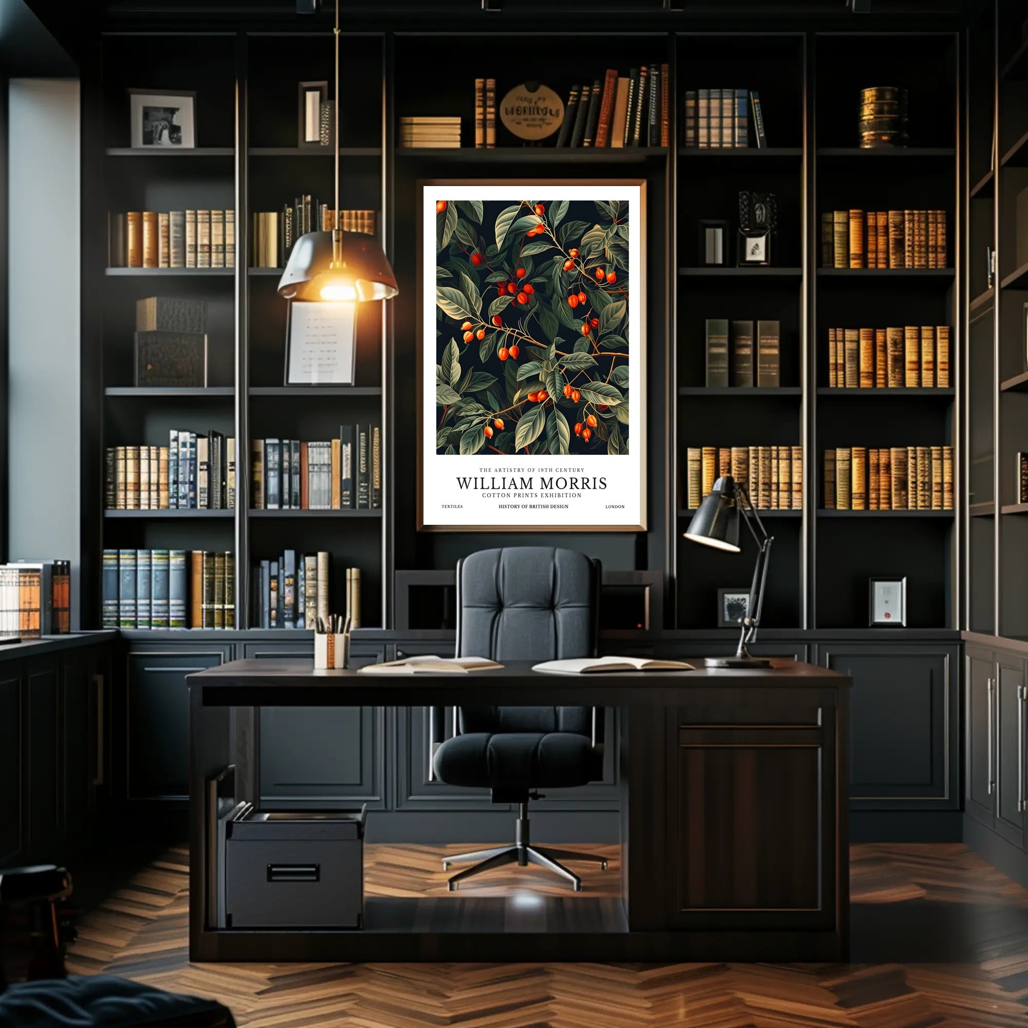 William Morris Cotton Prints Exhibition Poster