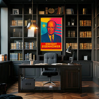 Dwight Eisenhower Travel Retro Pop Art Decor Poster