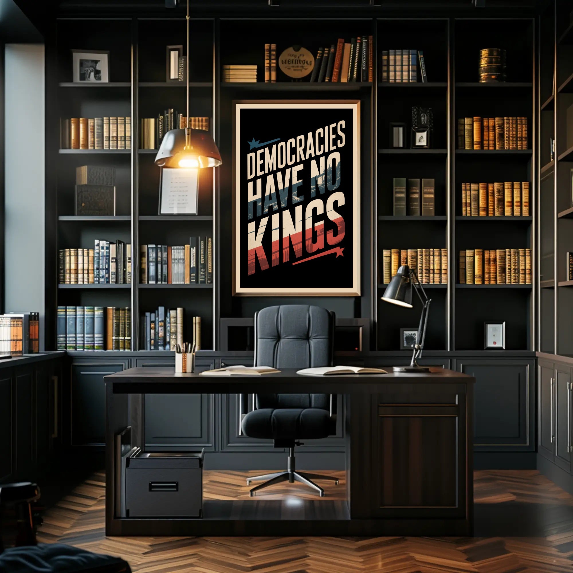 Empowering Political Poster with Patriotic Design and Bold Statement