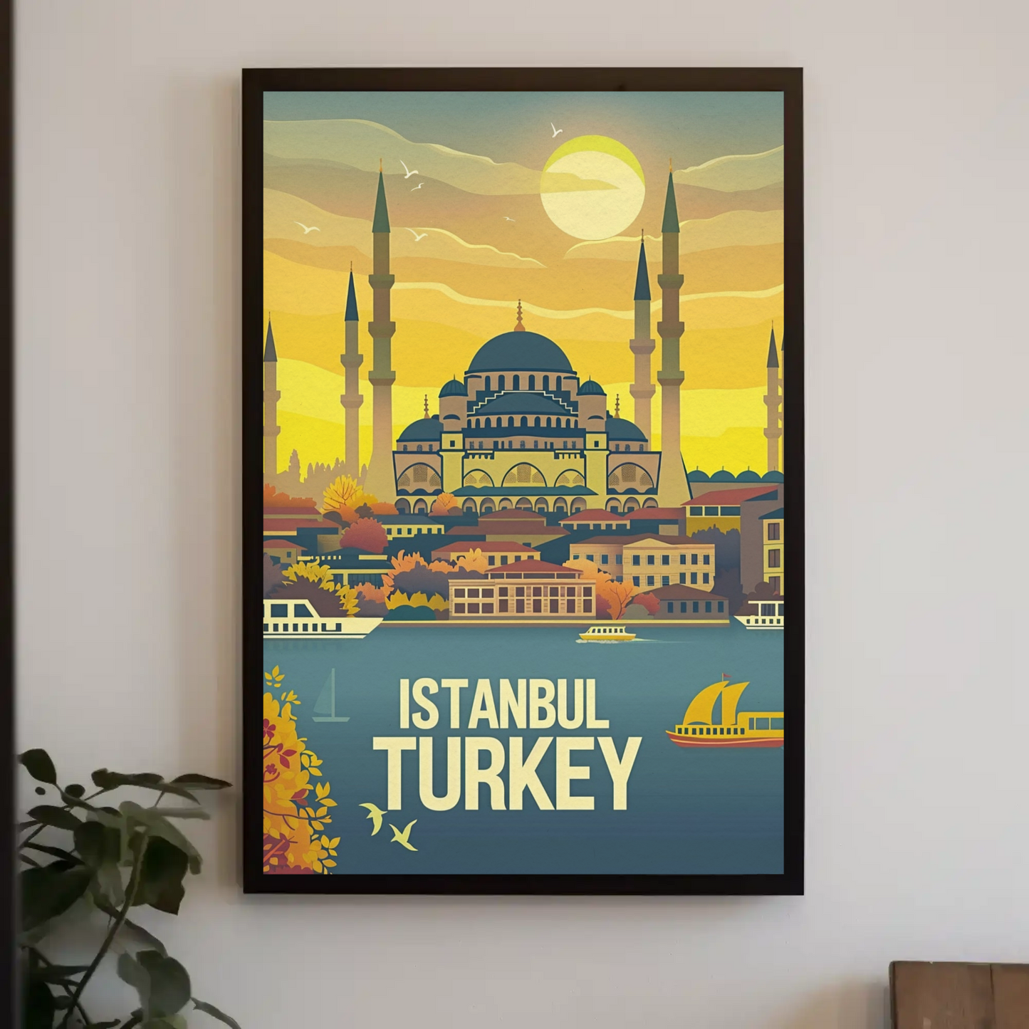 Istanbul Turkey Vintage Poster