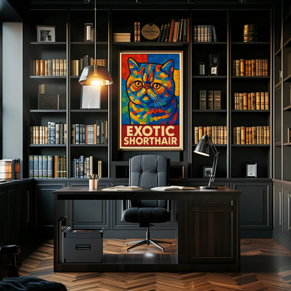 Exotic Shorthair Cat Art Poster