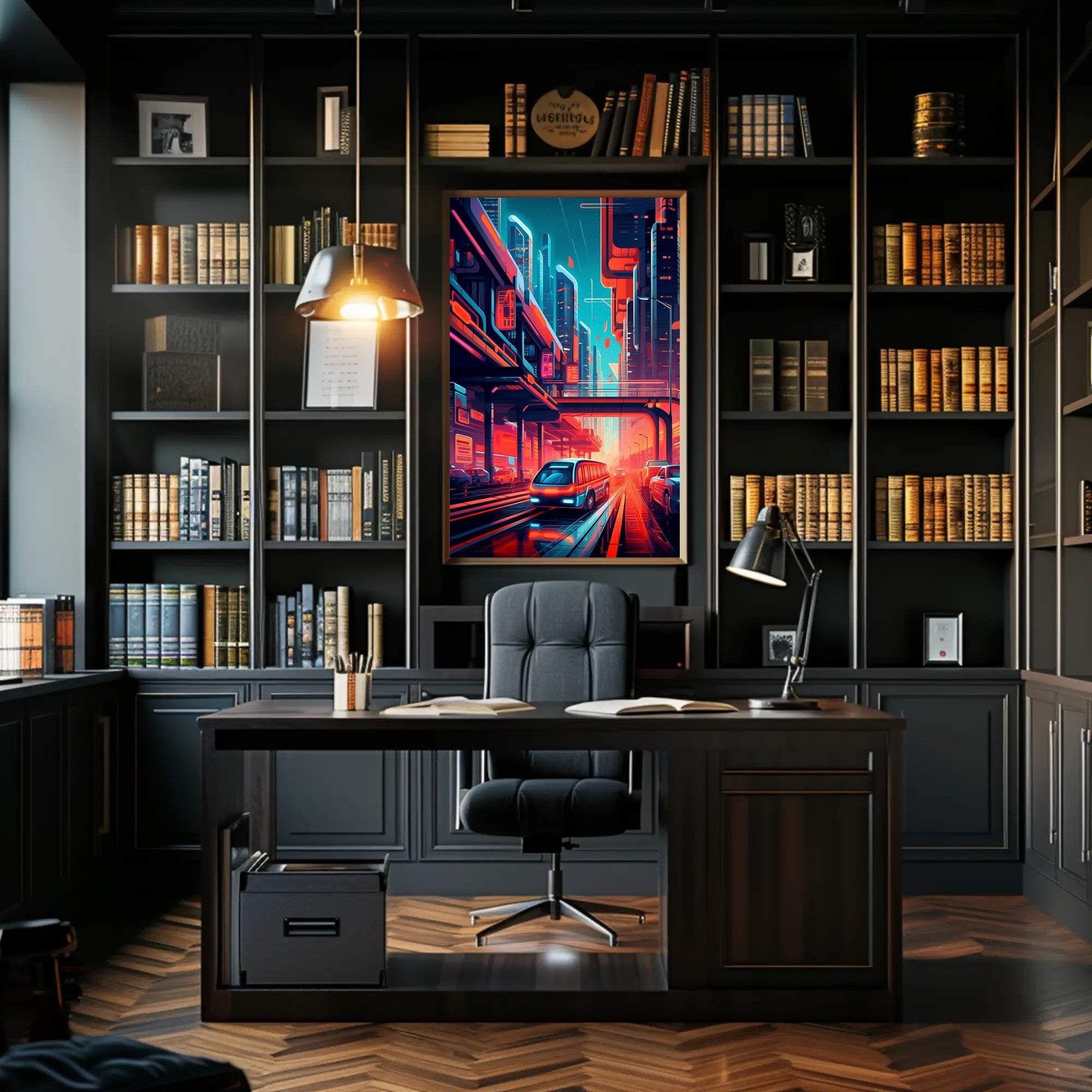 Futuristic Urban Transit Poster