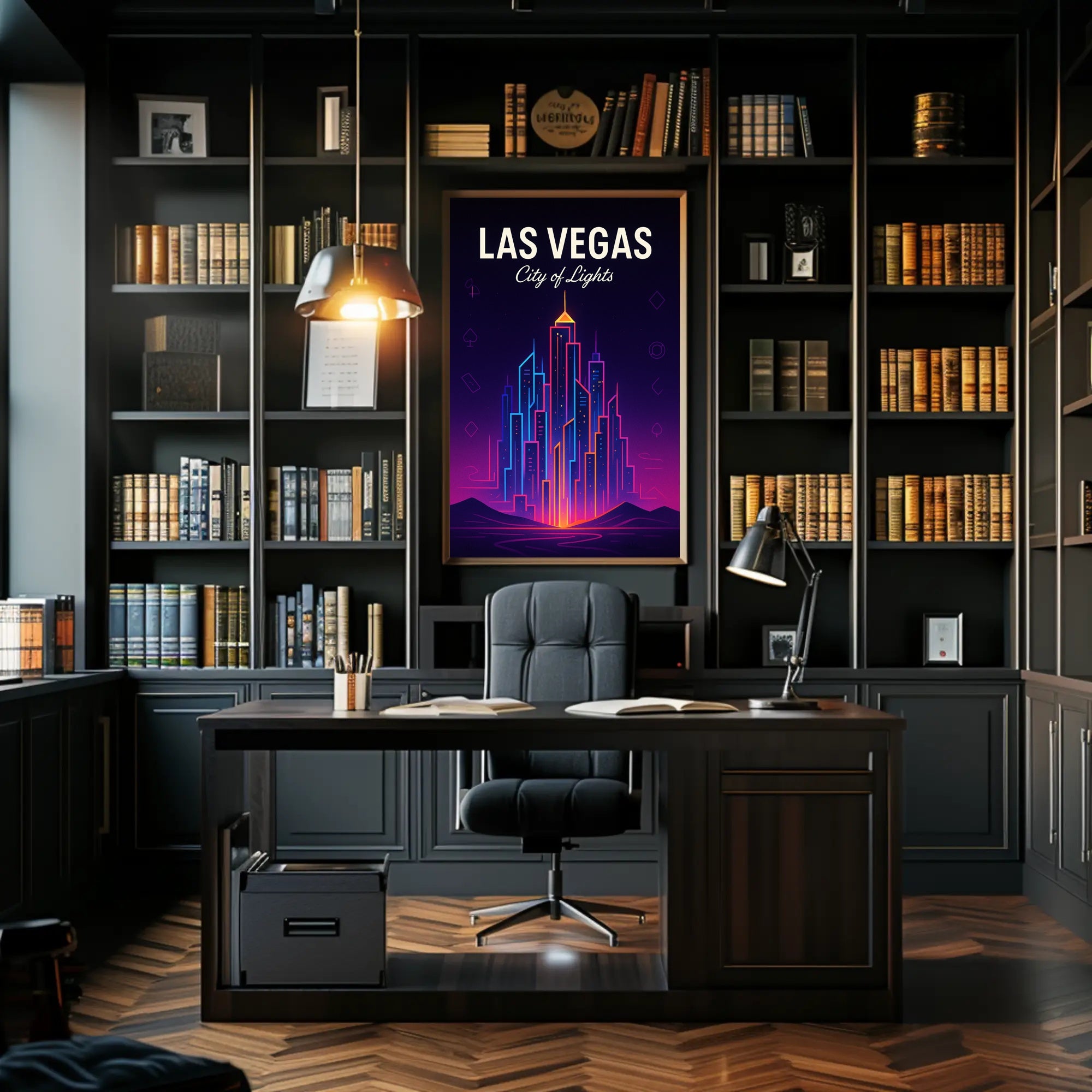 Las Vegas City of Lights Poster PosterGoat