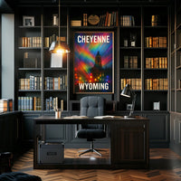 Cheyenne Wyoming Scenic Minimalist Decor Lovers Poster