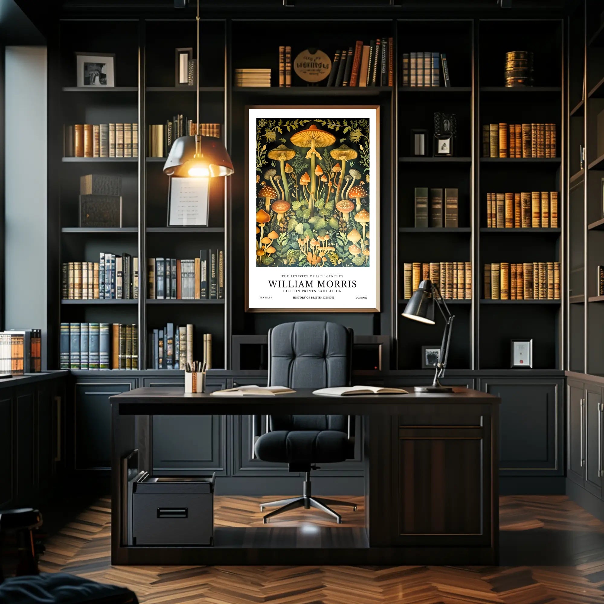 William Morris Cotton Prints Exhibition Poster