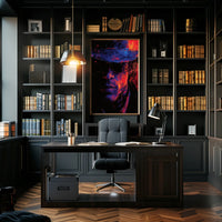 Mystery Noir Abstract Art Poster: Enigmatic Persona