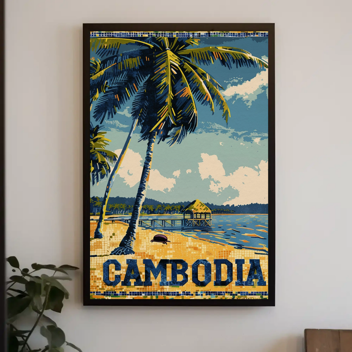 Cambodia Vintage Poster