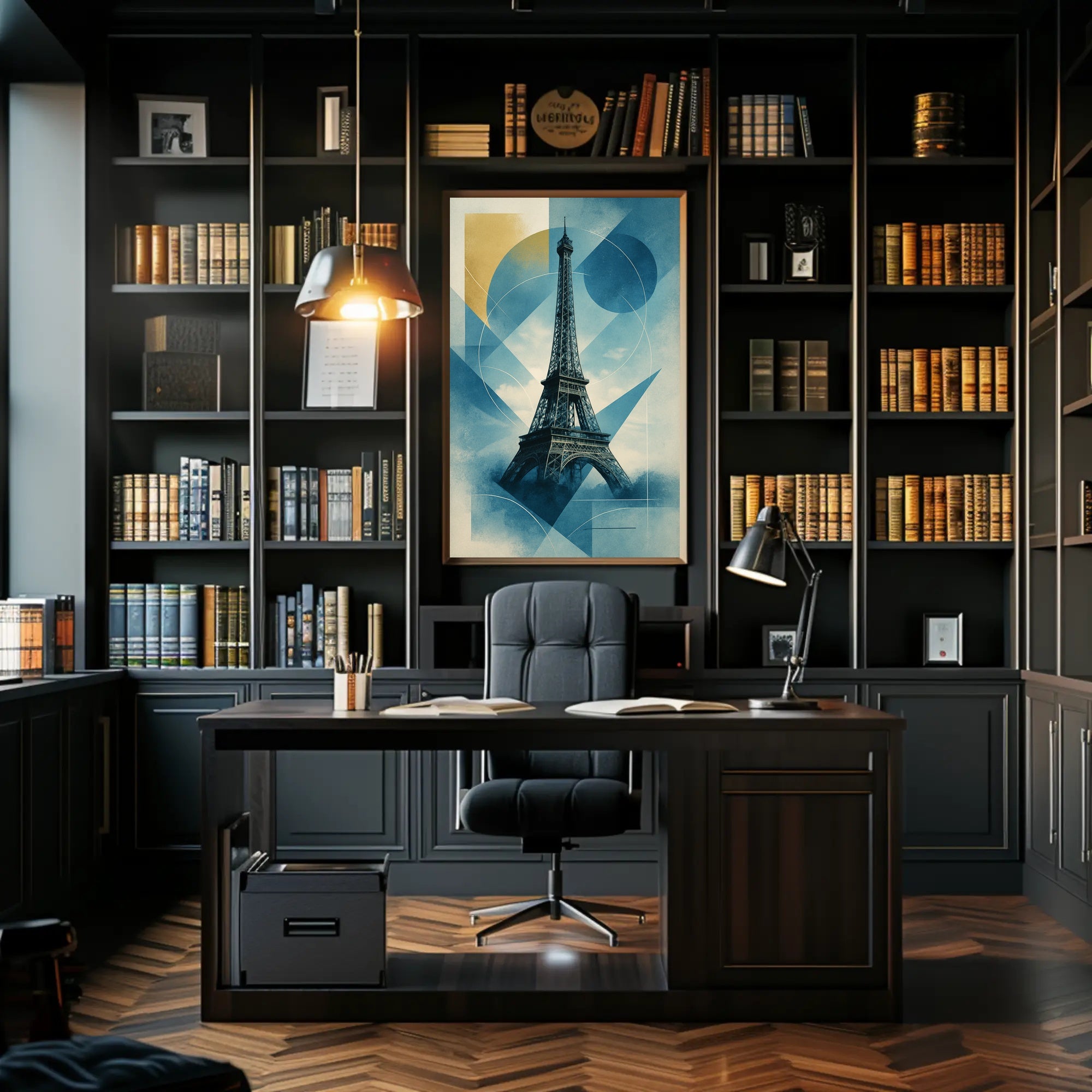 Eiffel Tower Abstract Elegance Modern Urban Artistic Poster