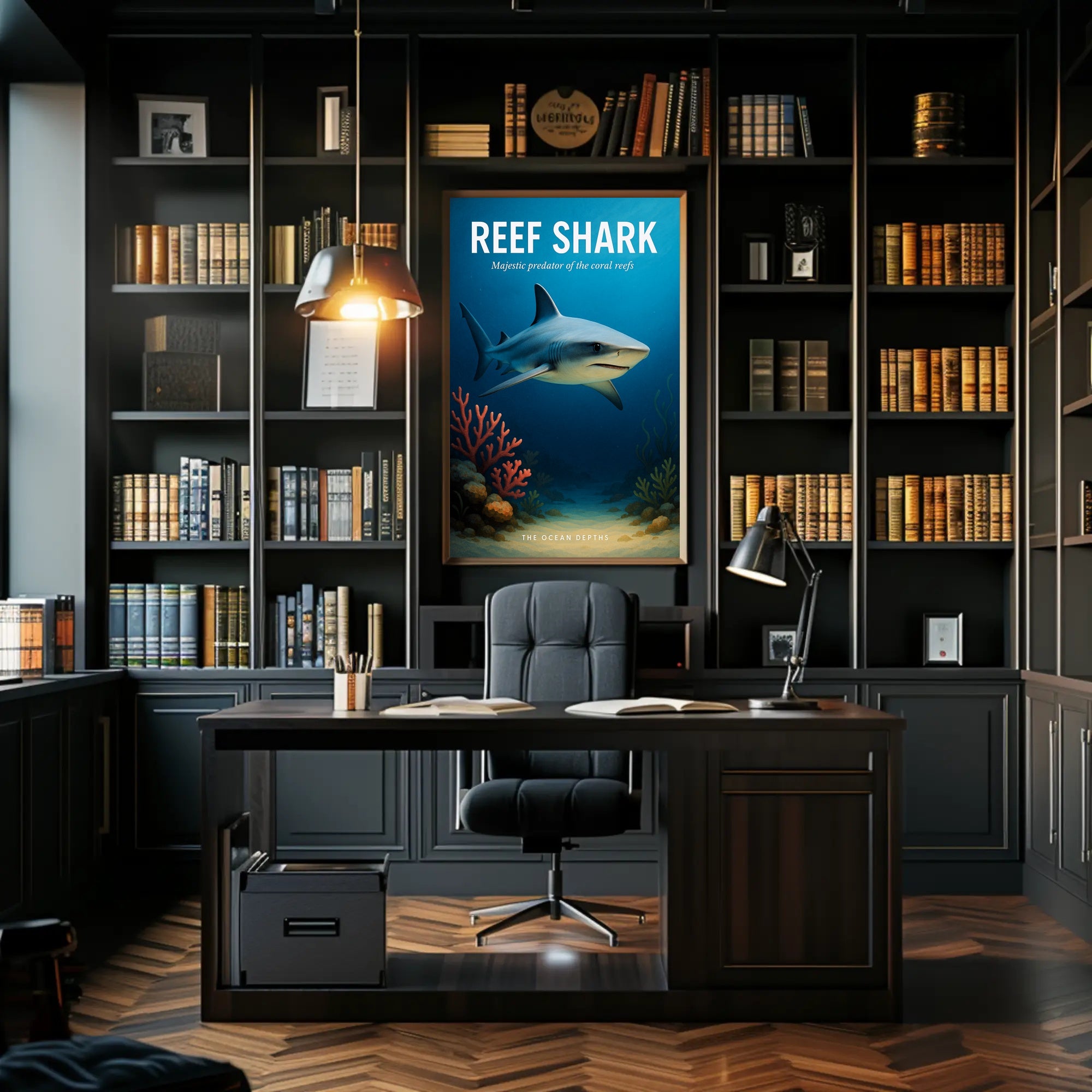 Reef Shark Majestic Predator Poster PosterGoat