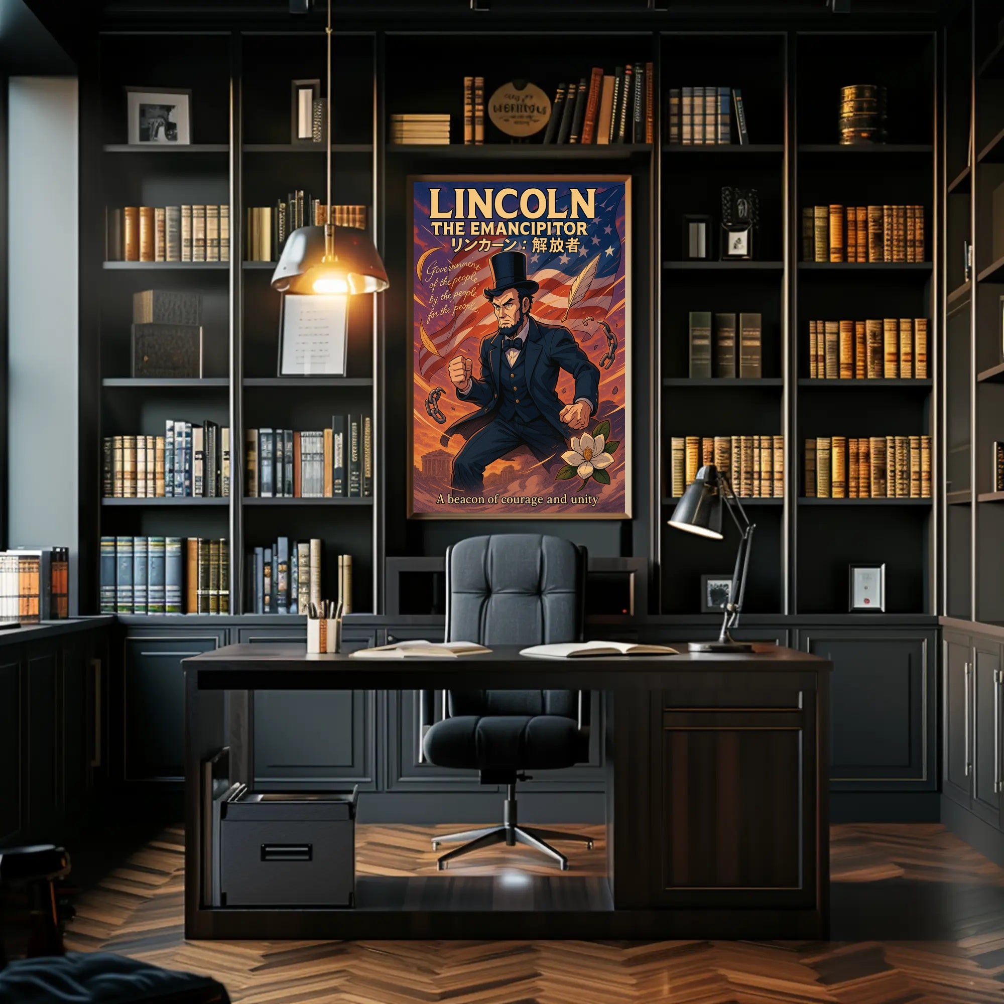 Lincoln Anime Art Poster: Historical or Presidential Poster PosterGoat