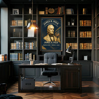 James K. Polk Patriotic Historical or Presidential Poster PosterGoat