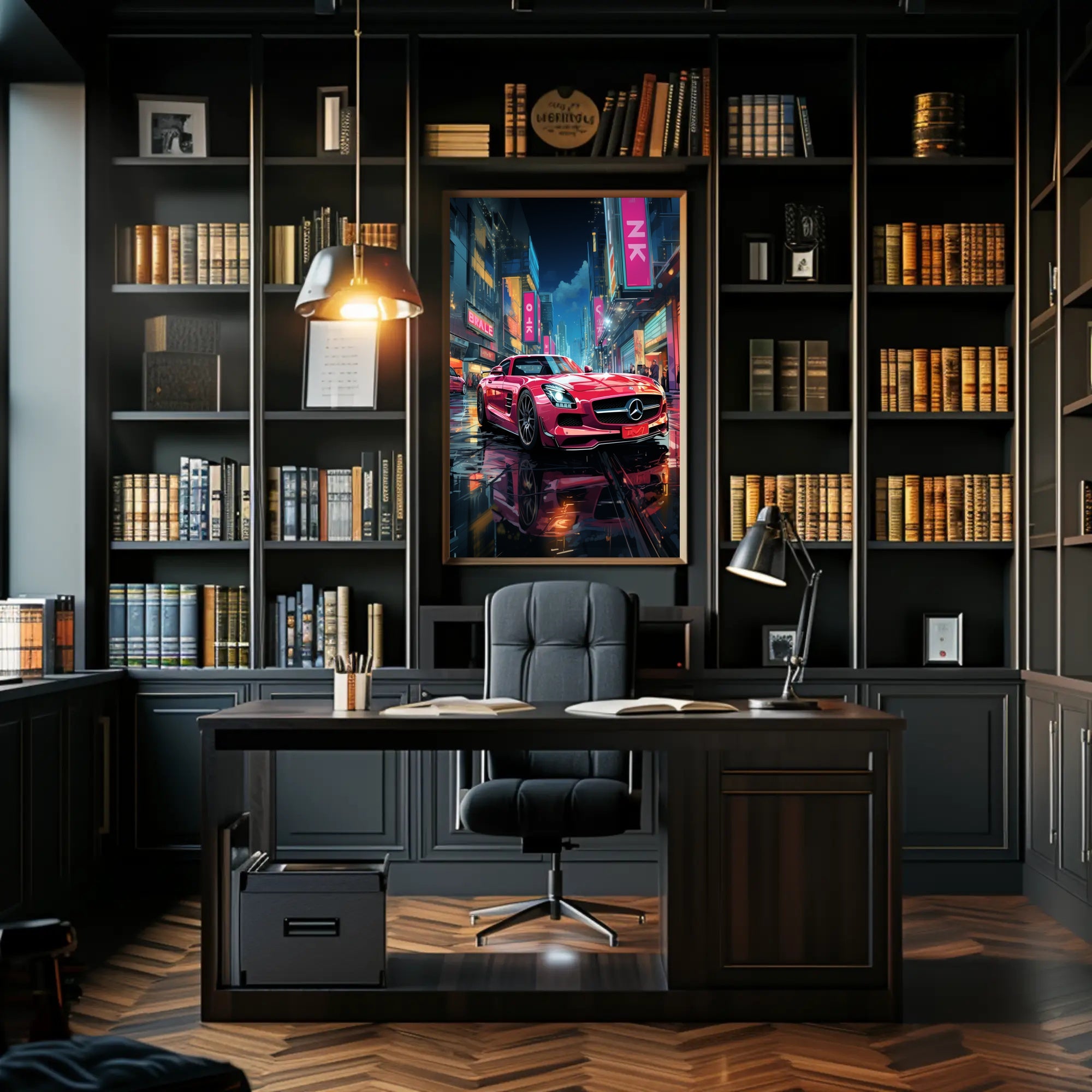 Urban Night Drive Poster PosterGoat