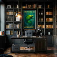 Green Moray Eel Vintage Poster Wall Art Print