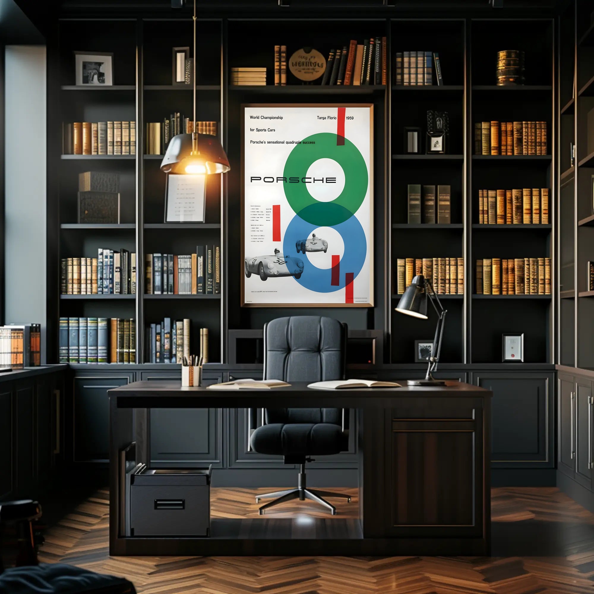 Porsche's Quadruple Success at Targa Florio 1959 Poster