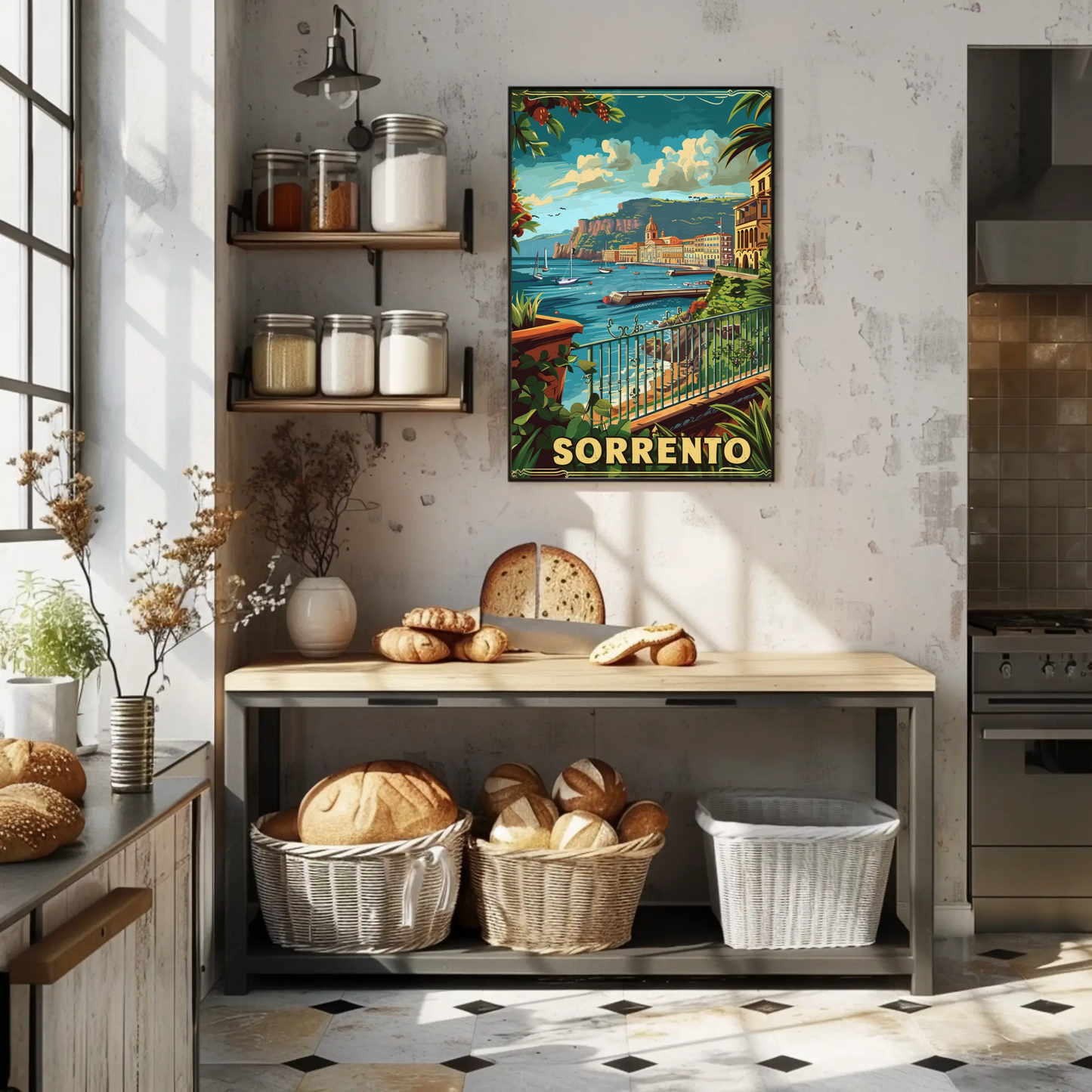 Sorrento Italy Amalfi Coast Seaside Travel Poster