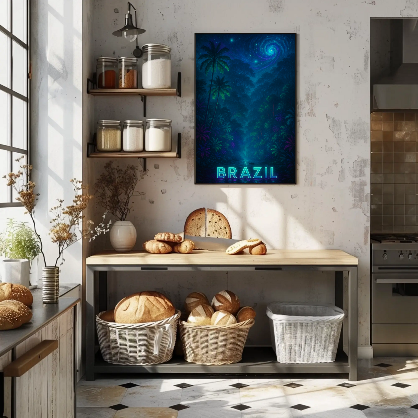 Brazil Amazon Jungle Galaxy Travel Poster