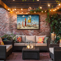 Surreal Desert Dreamscape Artistic Poster