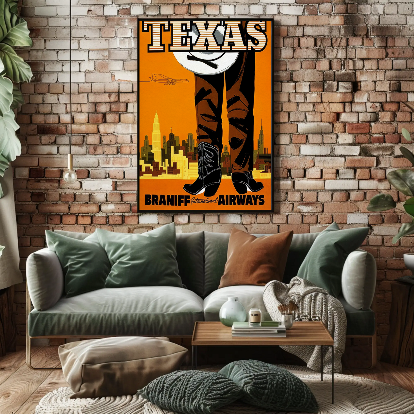Braniff International Airways Texas Travel Poster (1961)