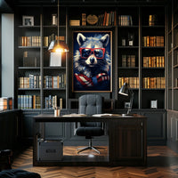 Cool Raccoon in Shades Poster