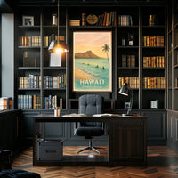 Hawaii Waikiki Sunrise Poster