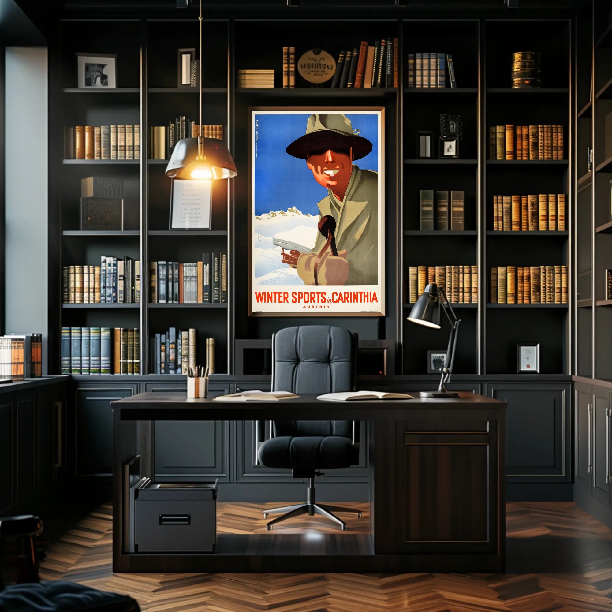 Vintage Carinthia Winter Sports Travel Poster PosterGoat