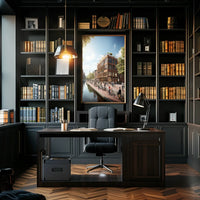 Modern Urban Scene Poster: Vibrant City Life