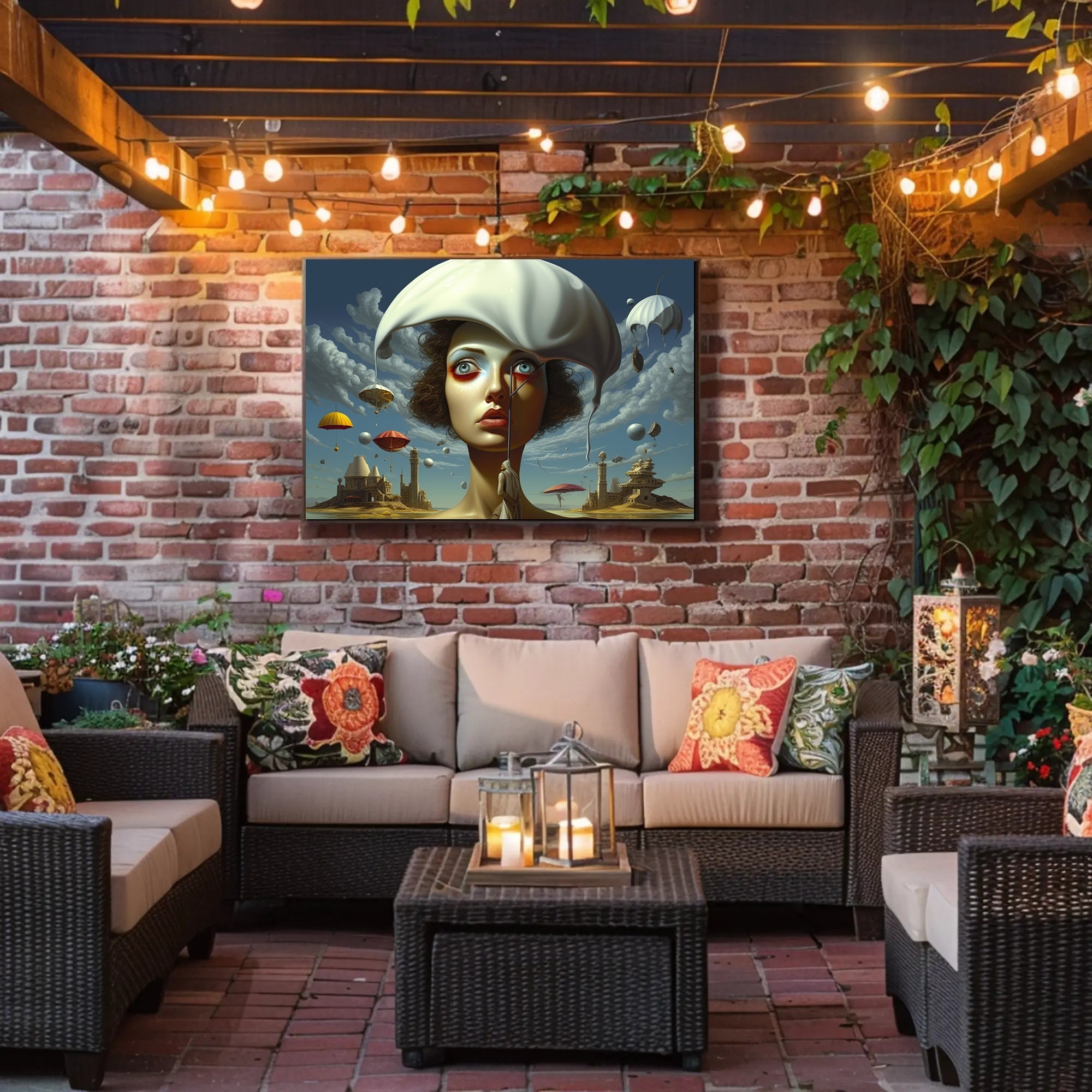 Surreal Dreamscape with Melting Hat Fantasy or Mythology Poster