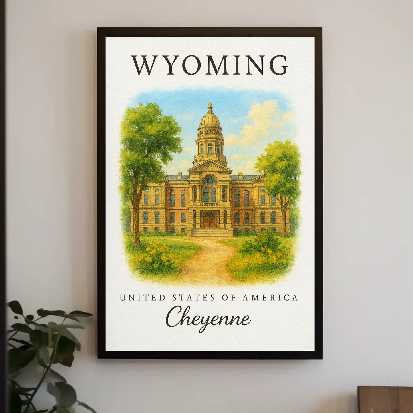 Wyoming, Cheyenne Signature Series Vintage Travel Poster