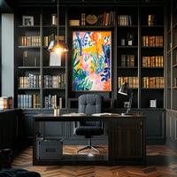 Vibrant Watercolor Forest Scene Abstract, Artistic, or Pop Culture Poster