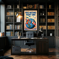 Free Nations Unite Poster PosterGoat