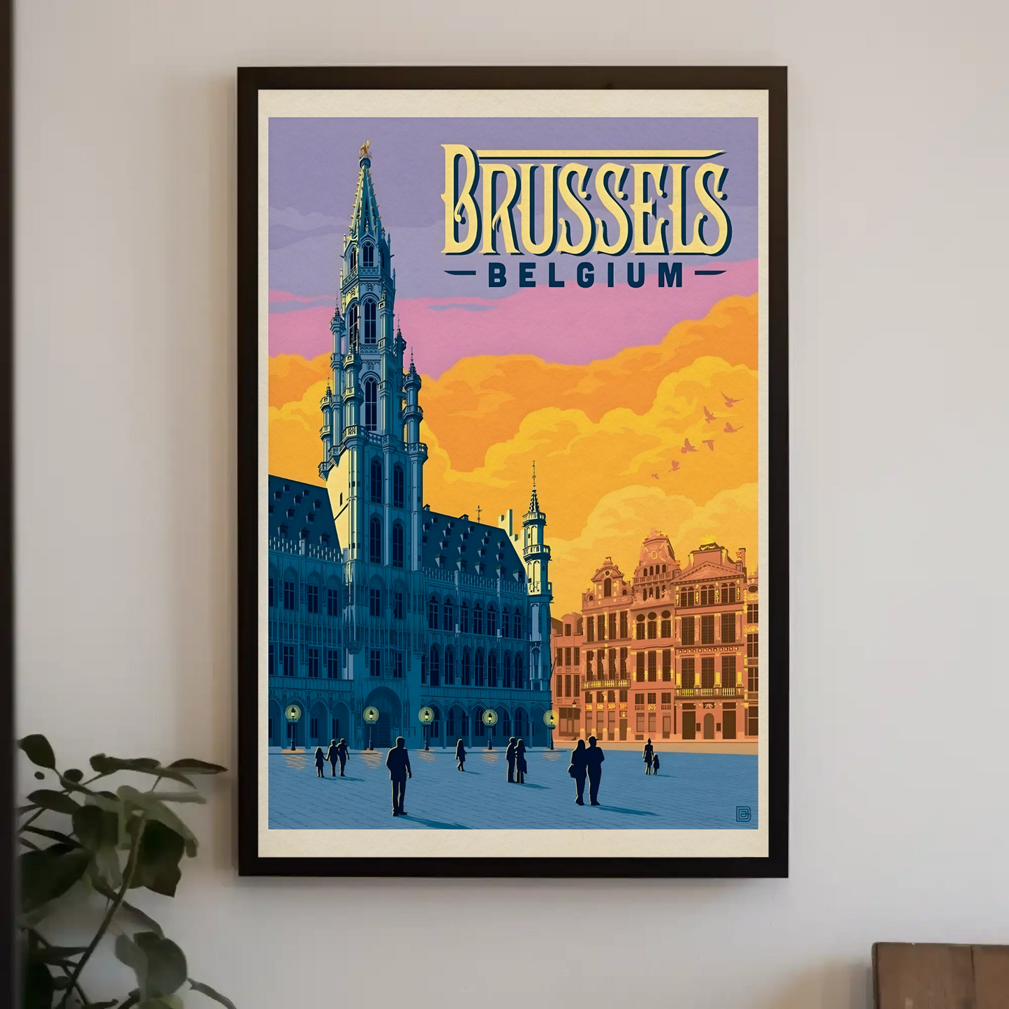 Vintage Poster Brussels Belgium