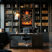 Robot Rock Revolution Cyberpunk Futurism Techno Poster