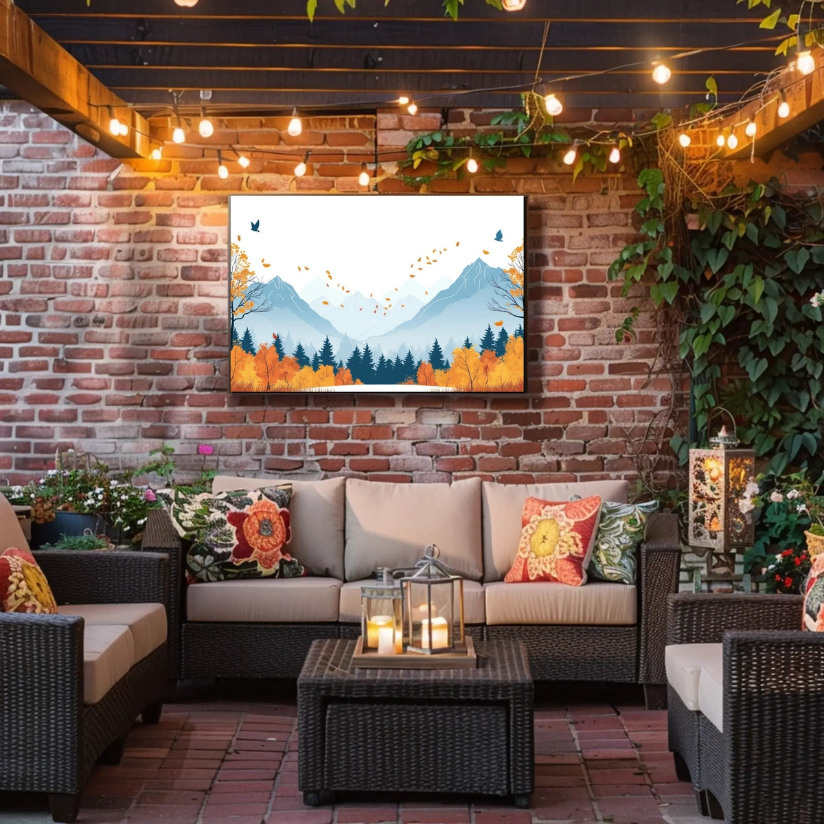 Autumn Mountain Landscape Poster