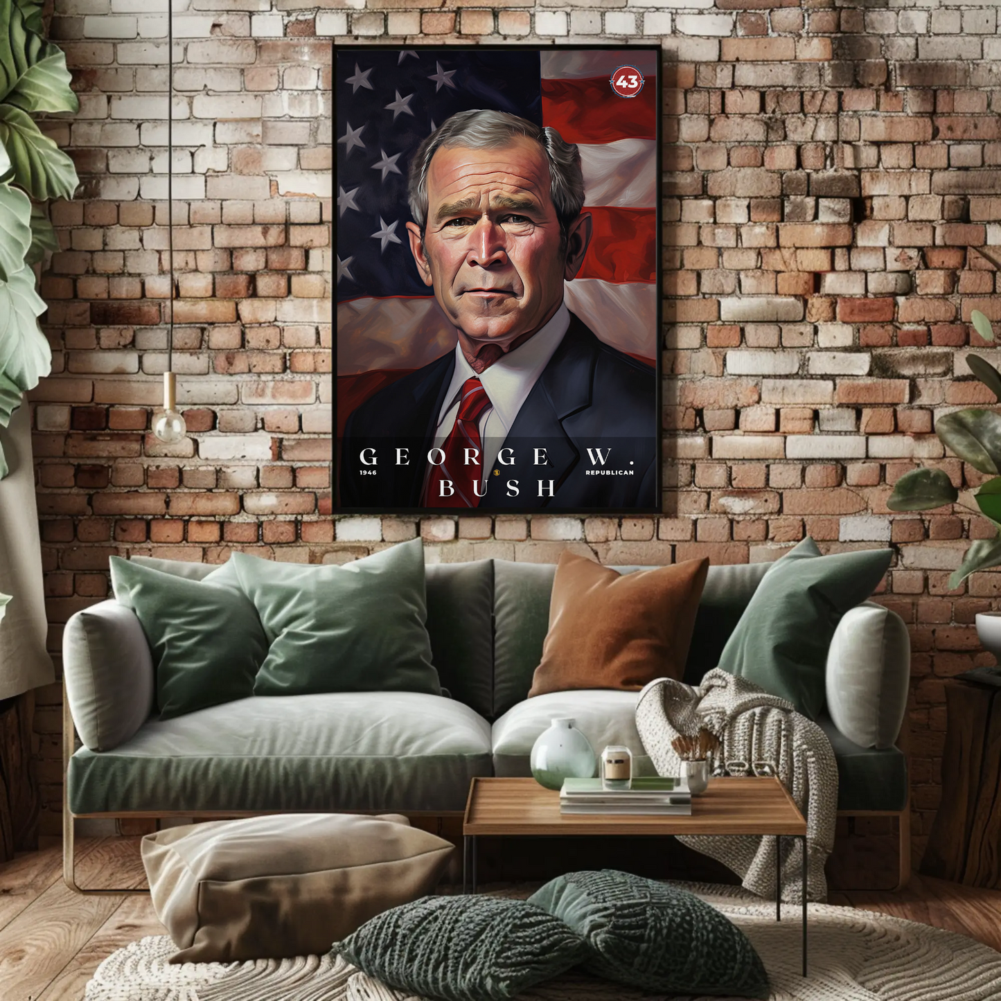 George W. Bush 43rd President Of The United States Portrait