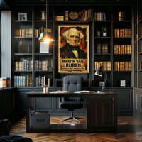 Martin Van Buren 8th President of the United States Layered paper Collage Poster