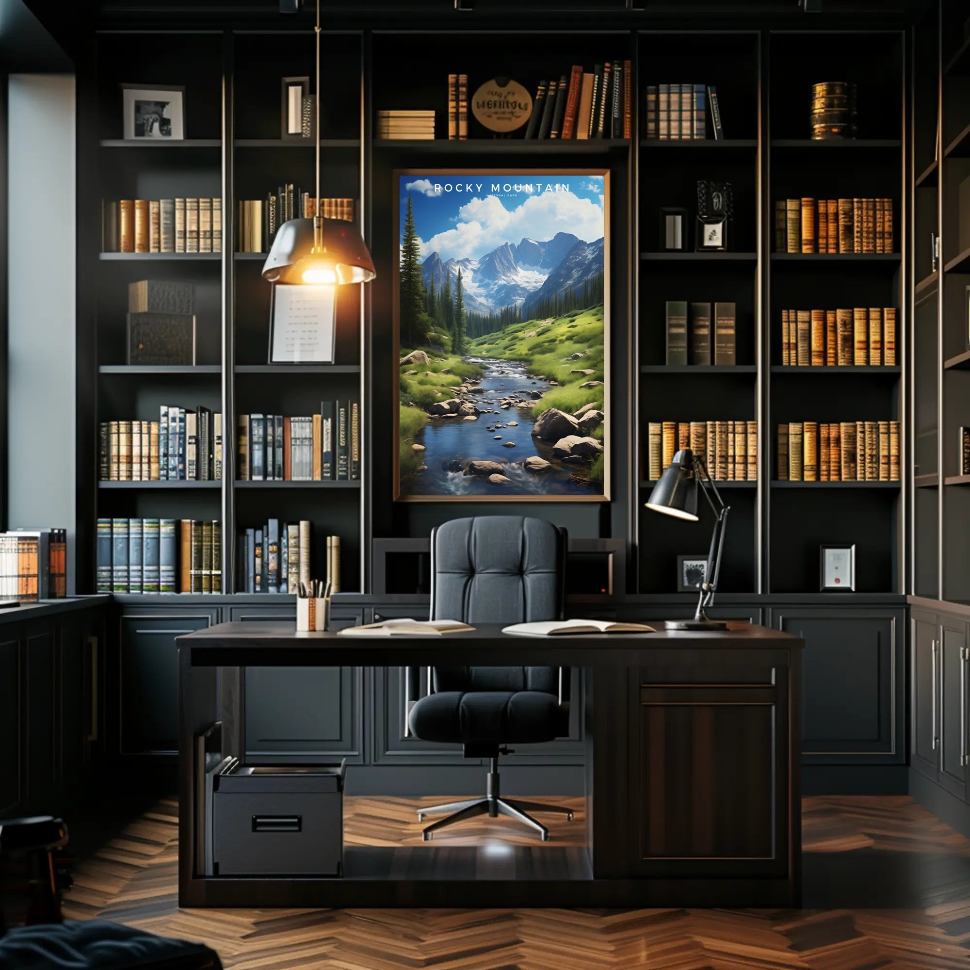 Rocky Mountains Serene Travel Poster Print