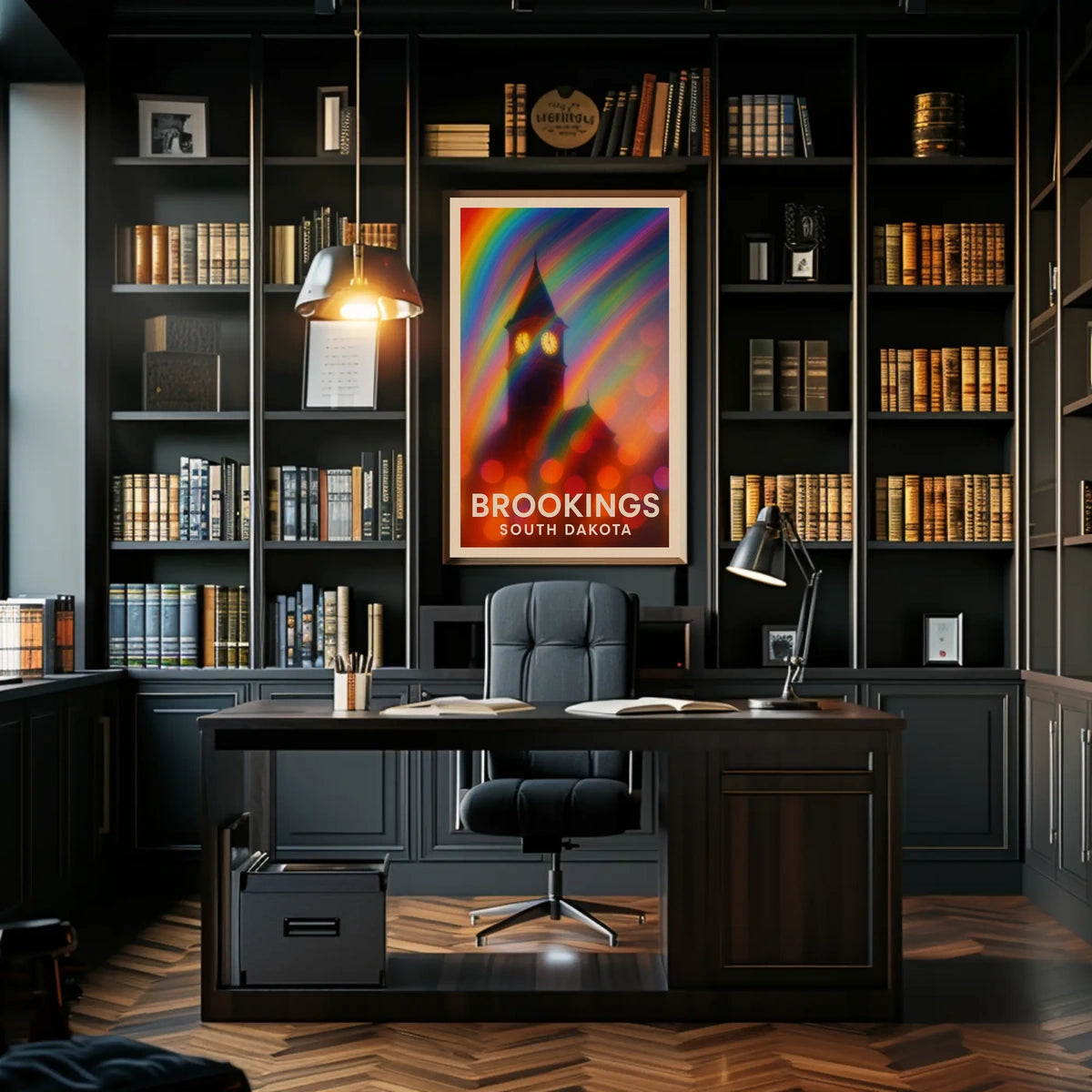 Brookings South Dakota Scenic Wanderlust Travel Photography Realism Minimalist Heritage Wall Art Poster